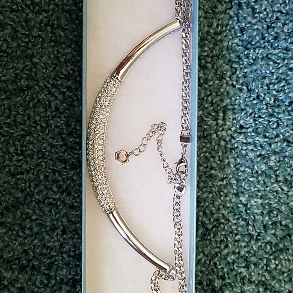 Touchstone Swarovski Crystal White Collar Necklace